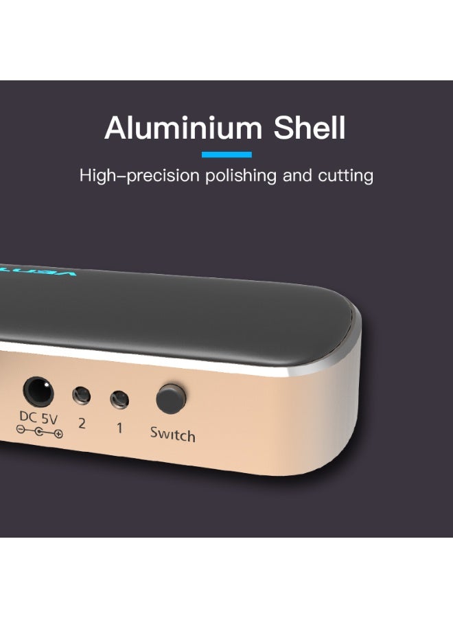 VENTION 2 In 1 Out VGA Switcher 1M Black Metal Type Model # DBCBF - Image 5