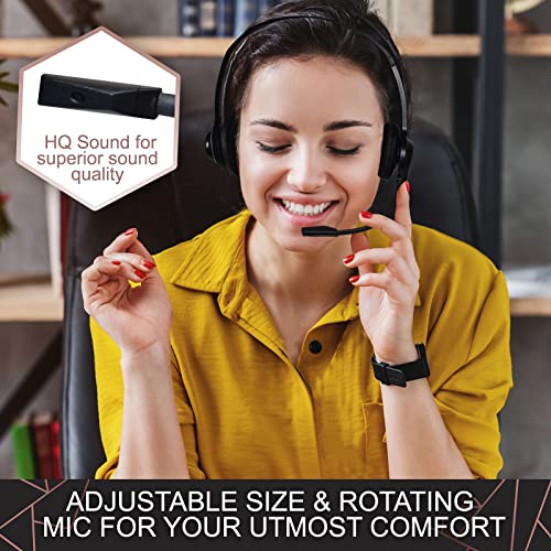 Sonitum Headset with Microphone - Noise Canceling Computer Headset for Office, Meetings, Chat- Comfortable Over-Ear PC Headphones with Rotating Mic- 3.5 Jack for Universal Connectivity (1 Pack) - Image 3