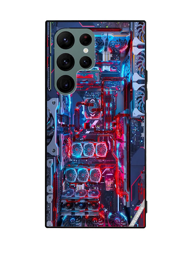 VR CREATIVE Protective Case Cover For Samsung Galaxy S22 Ultra 5G Cpu Board Design Multicolour - Image 1