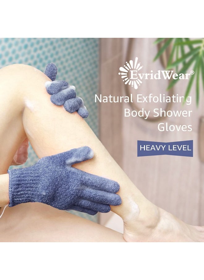 Evridwear Ridwear Strong Exfoliating Hydro Body Scrub Gloves. Dead Skin Cell Remover. Bath And Shower Gloves For Deep Cleansing And A Healthy Looking Skin (Heavy Exfoliating, Gray)  - Image 2