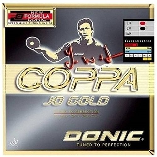 DONIC Coppa Jo Gold Table Tennis Rubber, Colour - Red - Image 1