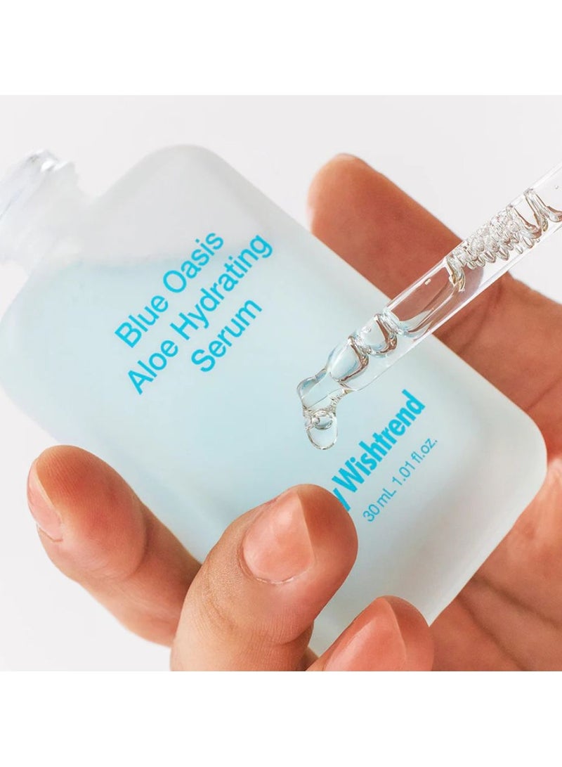 By Wishtrend Blue Oasis Aloe Hydrating Serum Instant Soothing 30ml - Image 2