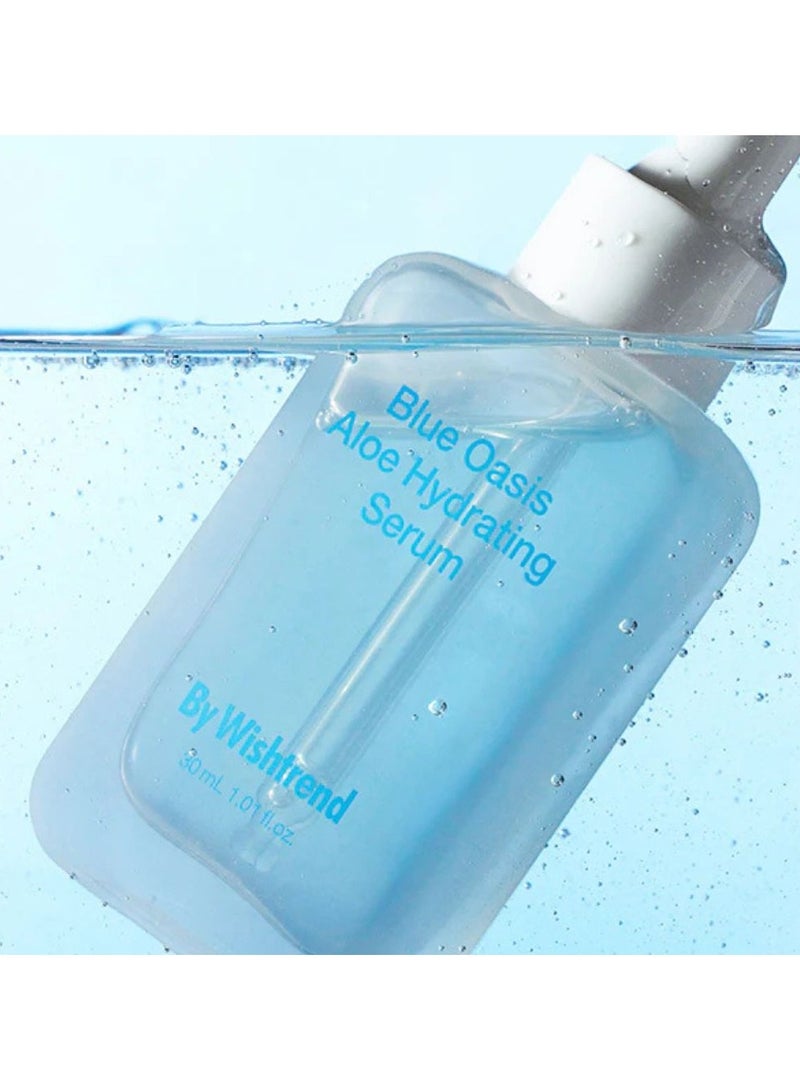 By Wishtrend Blue Oasis Aloe Hydrating Serum Instant Soothing 30ml - Image 4
