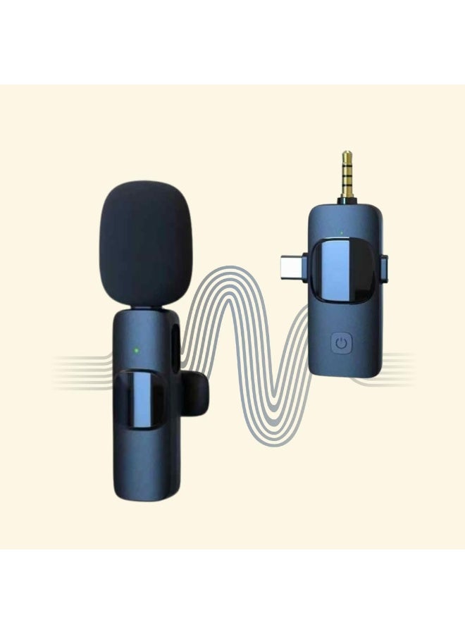 3-in-1 Wireless Lavalier Microphone – USB-C Mic for iPhone, iPad, Android & Cameras – 7-Hour Battery, Noise Reduction – Ideal for YouTube, TikTok & Vlogging – Single Mic, Black - Image 2