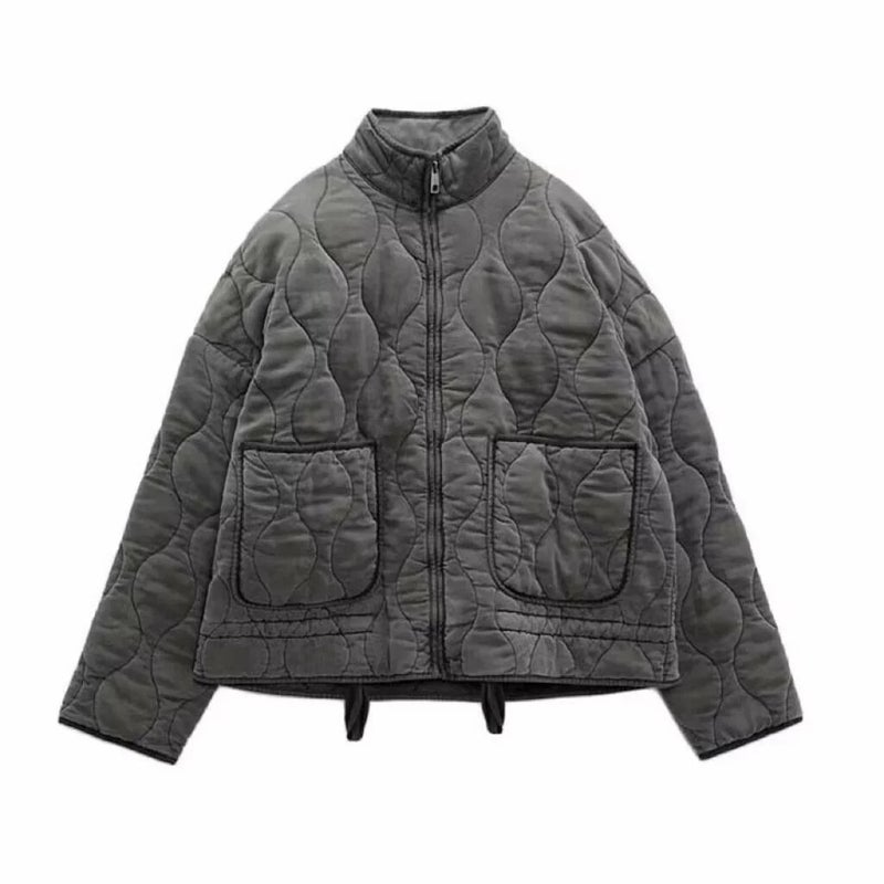 Women's Reversible Quilted Hooded Puffer Jacket Warm Thick Winter Coat - Image 3