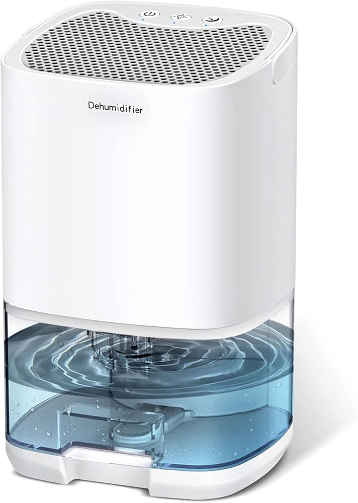Arabest Home Dehumidifier 1000ML Dehumidifier for 2500 cu ft (260 sq ft) Two Working Modes and 7 Color LED Lights Silent Portable Mini Dehumidifier for Basement Bedroom Bathroom Cabinet RV (White) - Image 1