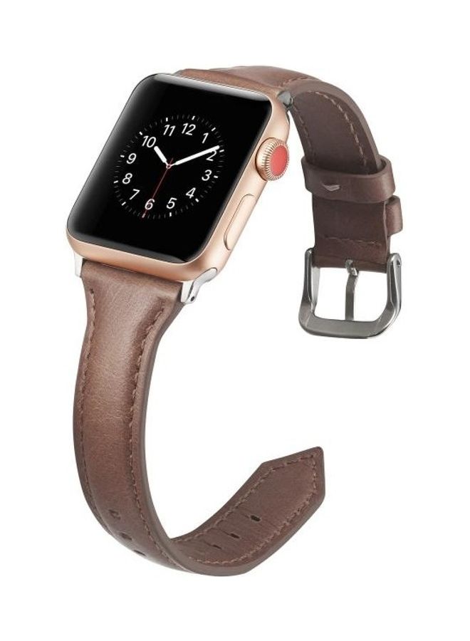 NIBEMINENT Watchband For Apple Wacth 5/4 & 3/2/1 Coffee  - Image 3