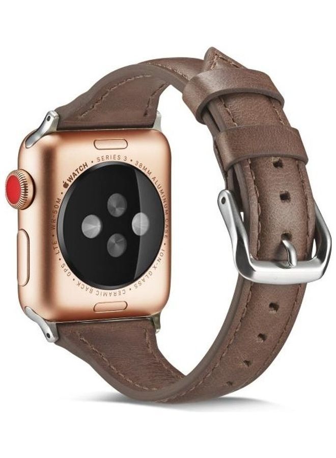 NIBEMINENT Watchband For Apple Wacth 5/4 & 3/2/1 Coffee  - Image 2