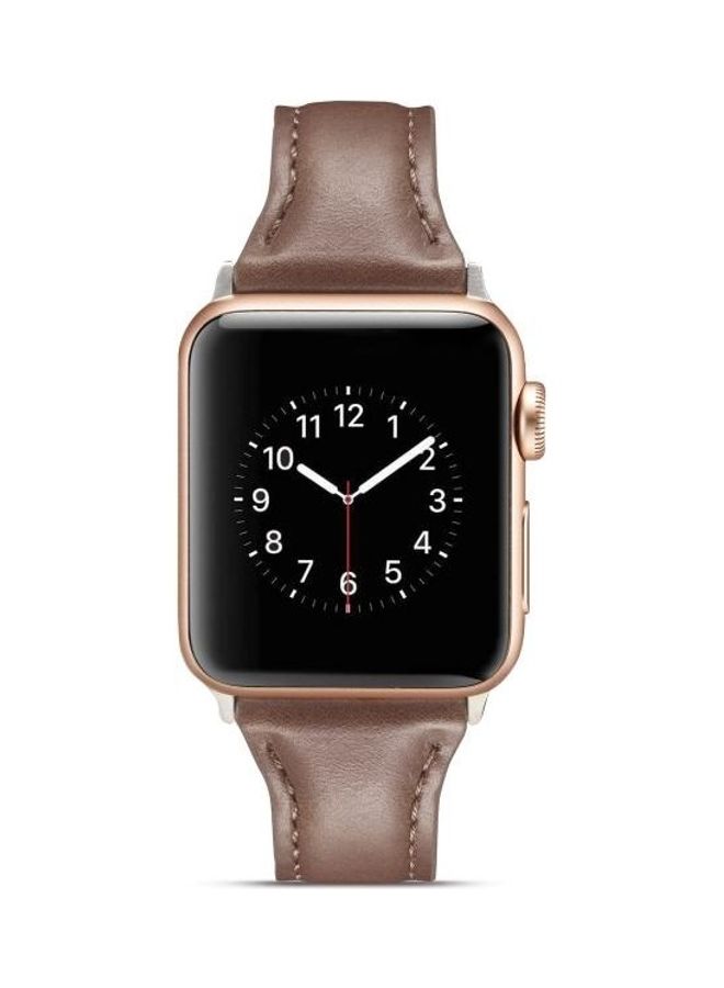 NIBEMINENT Watchband For Apple Wacth 5/4 & 3/2/1 Coffee  - Image 4