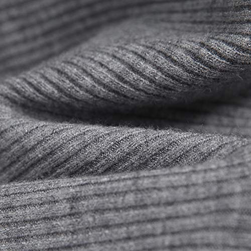 Ckikiou Womens Lightweight Oversized Boat Neck Sweaters Tops Dolman Batwing Sleeve Ribbed Knitted Pullovers Gray - Image 4