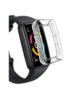 For Huawei Honor Band 7 Watch Case Soft TPU Protective Cover For huawei watch case Frame Bumper Shell , clear