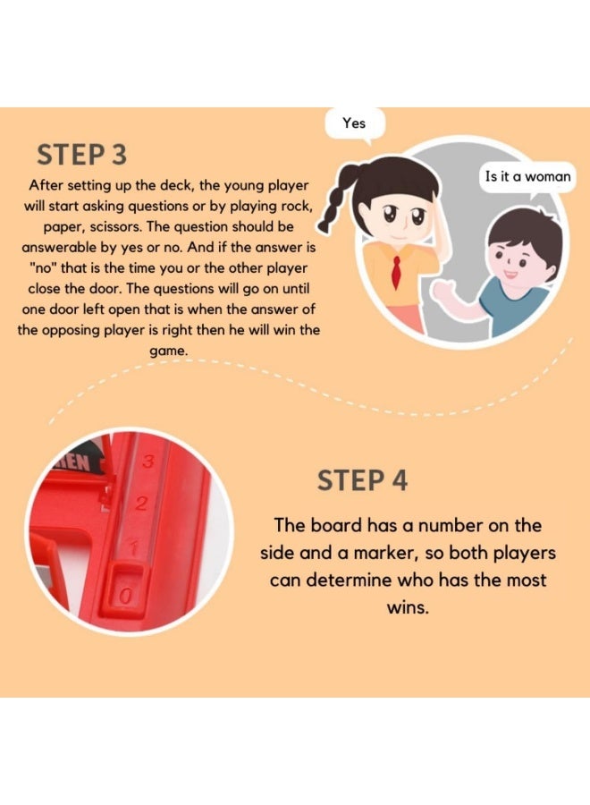 Vixplorn Board Game Guess Who Original - Guessing Game for 2 Players with 288 Character Cards, Ideal Gift for Adults, Family & Friends Interaction - Image 4