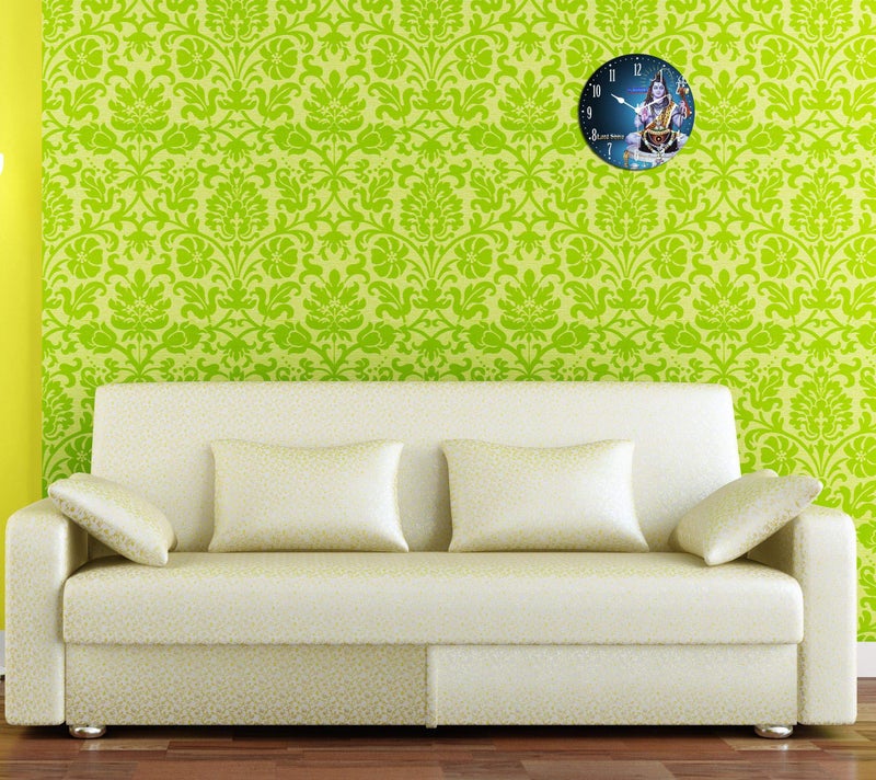 KARTIK Shiva Printed Designer Wooden Wall Clock Without Glass for Home/Living Room/Bedroom/Kitchen and Office - 11X11 Inches (Multicolour) (Multicolour) - Image 2