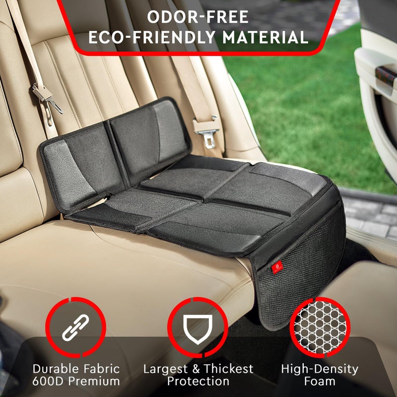 Helteko Carseat Protector with Thickest Padding, 2 Pack Auto Seat Pad from Waterproof & Stain Resistant for Child Baby , Kick Mat Material for Leather and Fabric Seat - Image 2
