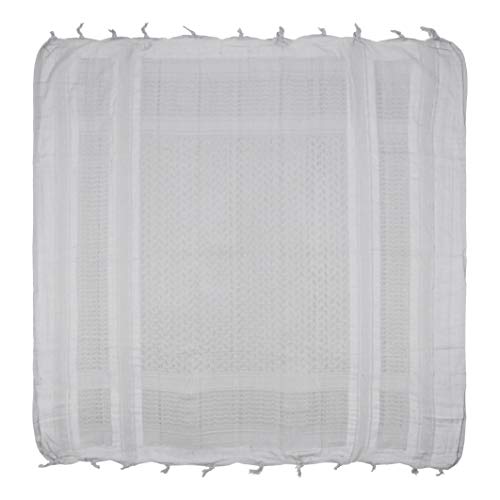 Mato & Hash Military Shemagh Tactical 100% Cotton Scarf Head Wrap - Silver CA2100-2 - Image 5