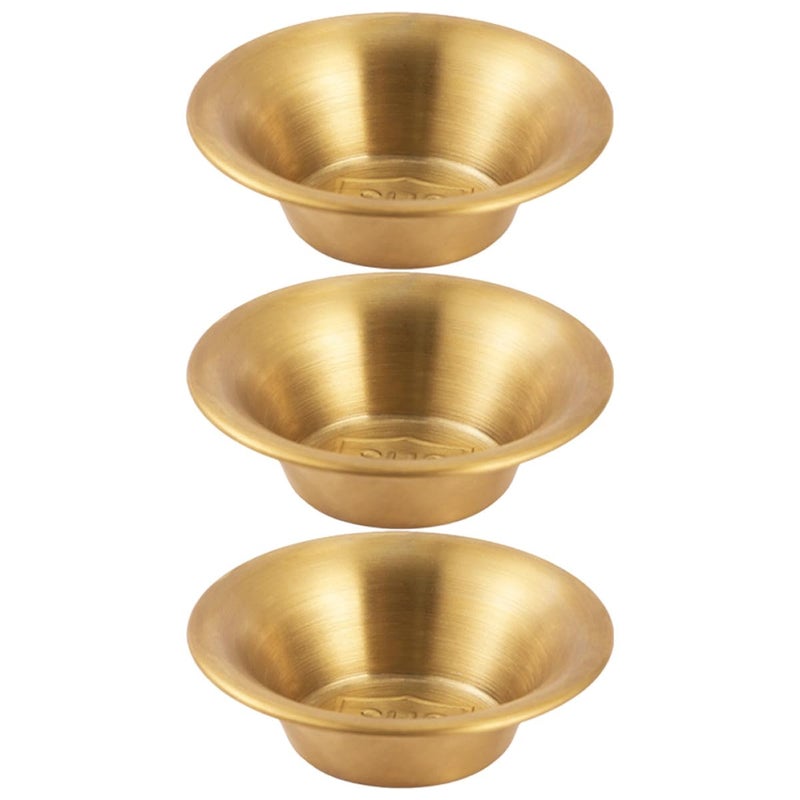 3 Piece Gold Stainless Steel Mini Sauce Bowls Condiment Dipping Cups For Kitchen Lunch Box - Image 2