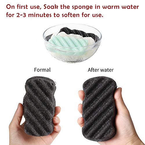 KECUCO 3 Pcs Konjac Bath Sponge for Kids, Babys, Infant, Toddler, 100% All Natural KONJAC Shower Body Sponges, 3 Colors and Extra Large Size, Safe for Oily, Dry, Combination or Sensitive Skin - Image 5