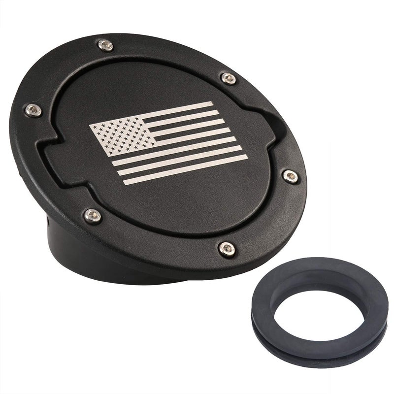 Hooke Road Wrangler Fuel Filler Door Gas Cap Tank Cover for 20072018 Jeep Wrangler JK Sahara Rubicon Sport 24 Doors US Flag Accessories