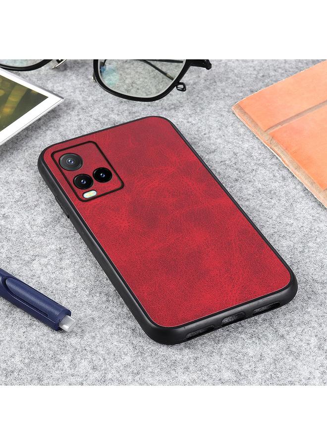 erorex Case For vivo Y32 China / Y21s / Y33s / Y21t Accurate Hole Two-color Calf Texture PU Phone Case - Image 2