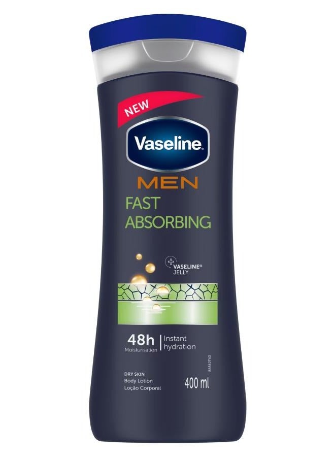 Vaseline Men Fast Absorbing Body Lotion 48h  400ml