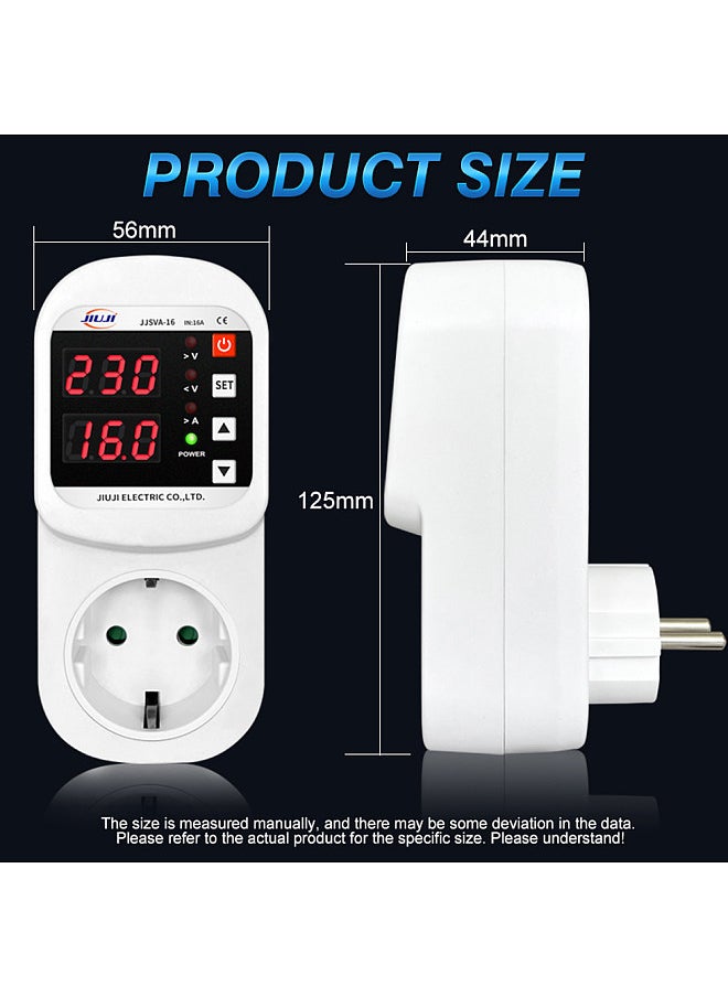 Generic Automatic Voltage and Current Protector Socket LED Display Multifunctional Refrigerator Protecting Socket with Automatic Reset Function  - Image 5