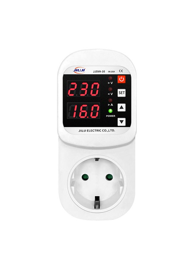 Generic Automatic Voltage and Current Protector Socket LED Display Multifunctional Refrigerator Protecting Socket with Automatic Reset Function  - Image 1