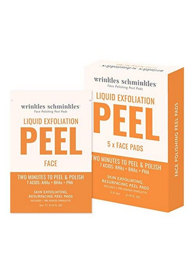 WRINKLES SCHMINKLES Face Polishing Peel Pads X5 Dailyuse Anti Aging Resurfacing Peel Pads Glycolic Acid Peel Pads To Treat Uneven Skin Tone Textured Skin Enlarged Pores & Wrinkles On Face  - Image 1