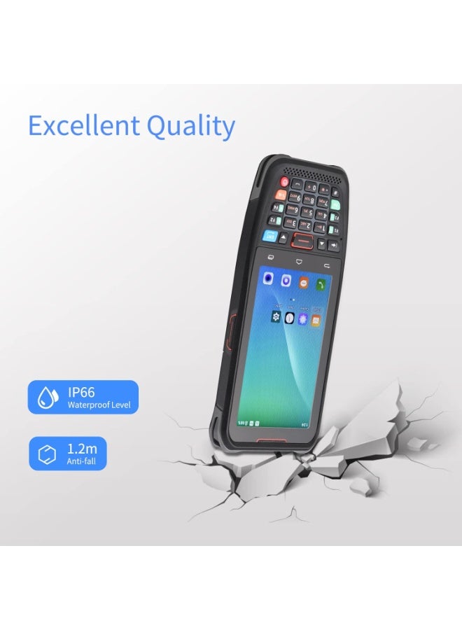 جهاز نقاط البيع المحمول PDA بنظام أندرويد 10.0 مع قارئ باركود 1D/2D/QR – شاشة لمس 4.0 بوصة، دعم 2/3/4G، واي فاي وبلوتوث - Image 3