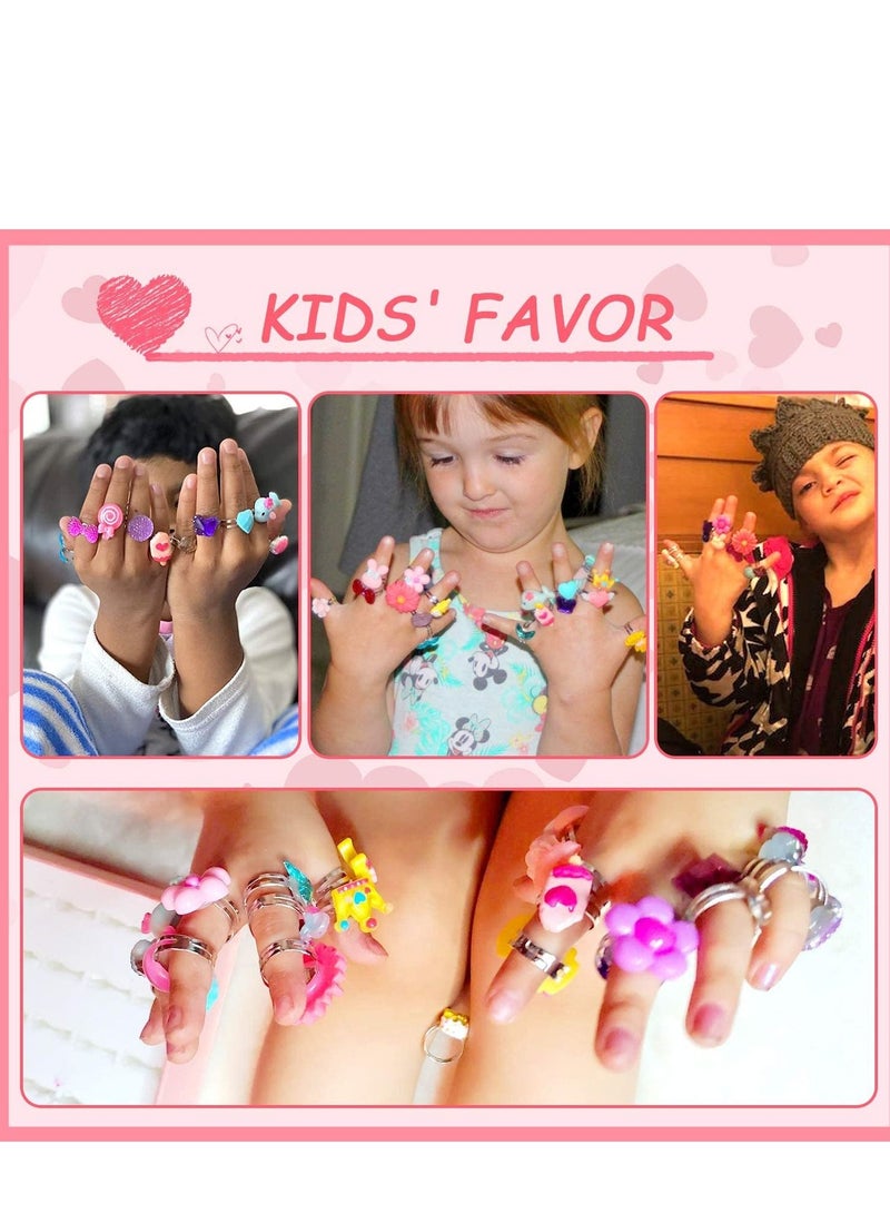 Pretend Play and Dress Up Toy Jewels Rings for Little Girl, Adjustable, No Duplication (24 Ring)  - Image 4