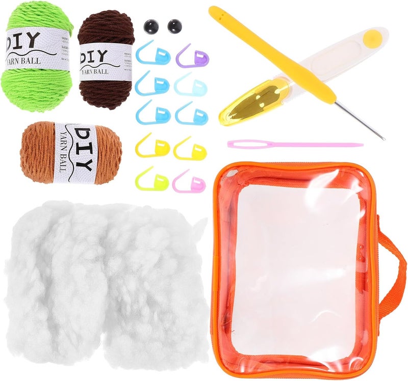 VINTORKY Crochet Kit for Beginners DIY Succulent Plant Yarn Kit with Crochet Hook Step-by-Step Instructions Adult and Craft Supplies - Image 1