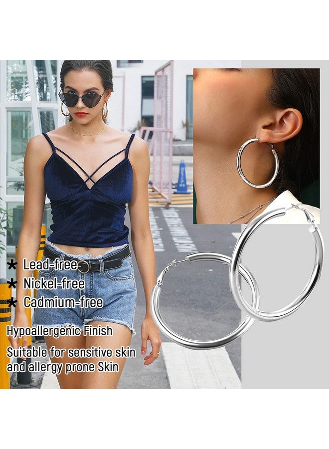 PROSTEEL Stainless Steel Big Hoop Earrings For Women Fashion 60Mm Earring Hoops Earing Womens Round Earrings Hypoallergenic - Image 3