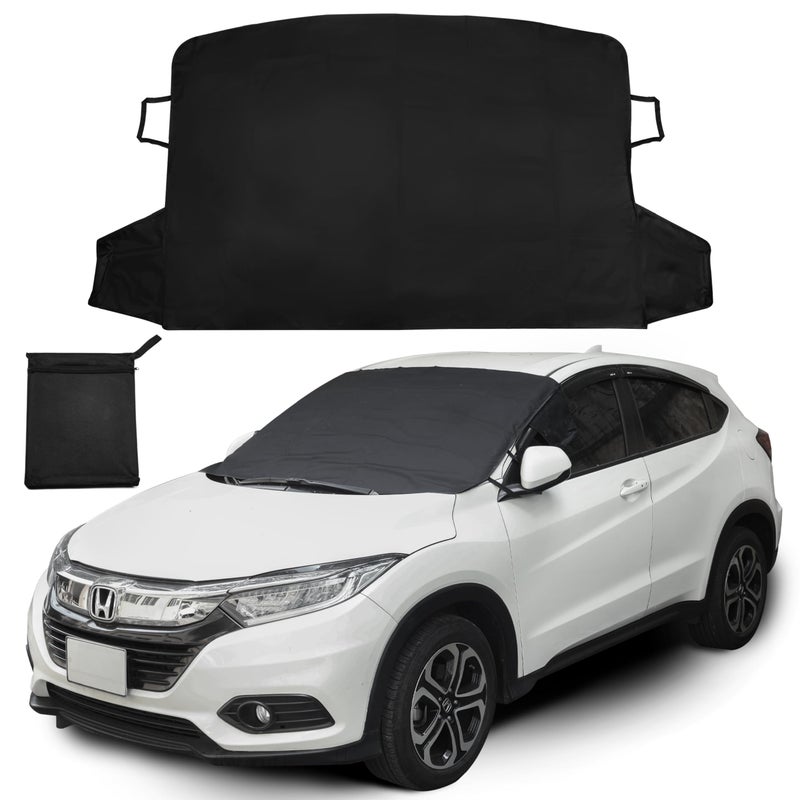 BlueStars Windshield Cover for Ice and Snow | Heavy Duty 600D Oxford Fabric | Windshield Snow Cover for Cars, SUVs, Trucks | All Weather Cover | Medium Size (69"x42") - Image 1