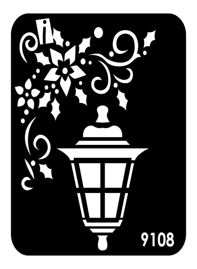 iCraft Mini Craft Stencils for DIY Art & Craft i-9108 Size 4" x 4" Re-Usable Used for Painting, Journaling, Mix-Media, Wall Painting and Other Decorative Purposes. Pack of 1 Pcs