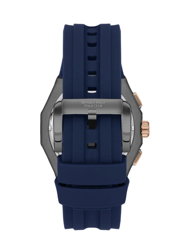 بيفرلي هيلز بولو كلوب Beverly Hills Polo Club BP3557X.899 Men's Multi Function Display Watch & Silicone Strap Dark Blue