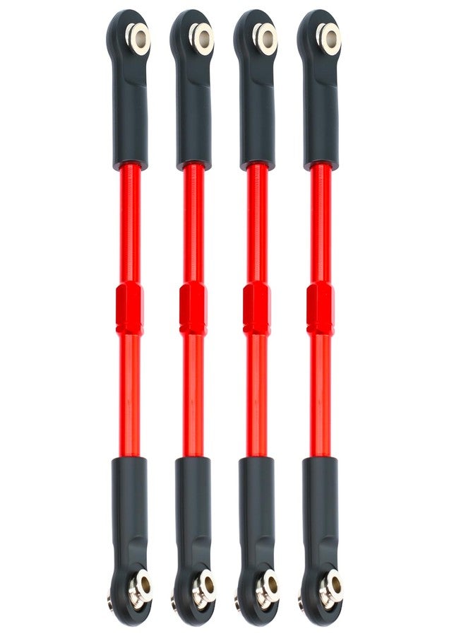 POLANTA Aluminum Front & Rear Pull Rod Linkage Upgraded Set for Arrma 1/10 Gorgon Vorteks Fury Quake 2WD RC Truck,Replace#ARA330753(Red) - Image 3