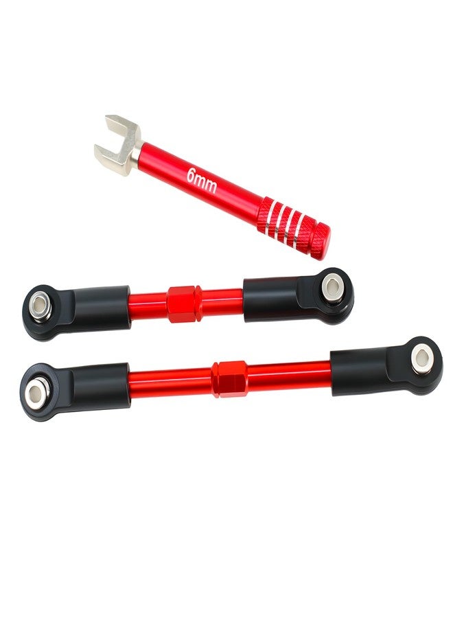 POLANTA Aluminum Front & Rear Pull Rod Linkage Upgraded Set for Arrma 1/10 Gorgon Vorteks Fury Quake 2WD RC Truck,Replace#ARA330753(Red) - Image 4