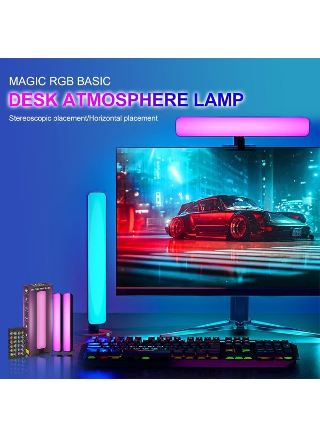 Smart RGB Light Bar with Music Sync & Remote Control, USB Powered LED Ambient Lamp for Gaming Room, TV Backlight, Bedroom & Home Decoration (2PC) - Image 2