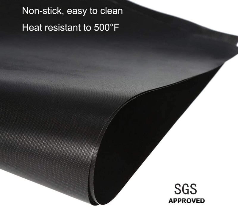 YRYM HT Stove Burner Covers - Gas Stove Protectors Black 0.2mm Double Thickness, Reusable, Non-Stick, Fast Clean Liners for Kitchen/Cooking. Stove top Covers Gas Burners Size 10.6" x 10.6" BPA Free(8 Packs) - Image 4