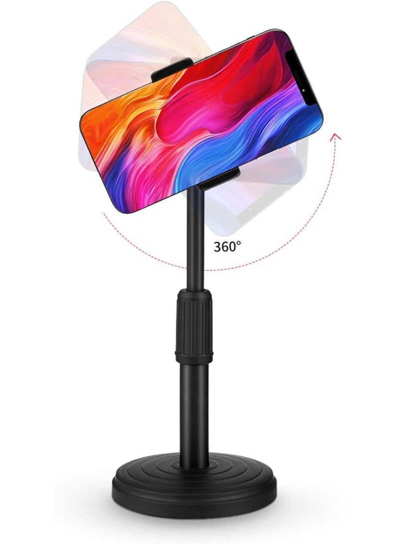 Cell Phone Stand for Live Streaming, YouTube Video/Photography, Adjustable Height & Angle Phone Holder Gooseneck Flexible Arm Universal Phone Stand for Desk, Office, Kitchen - Image 1