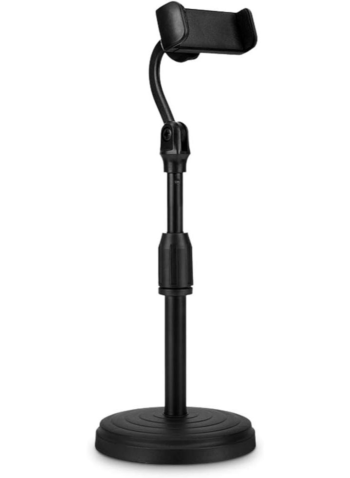 Cell Phone Stand for Live Streaming, YouTube Video/Photography, Adjustable Height & Angle Phone Holder Gooseneck Flexible Arm Universal Phone Stand for Desk, Office, Kitchen - Image 3