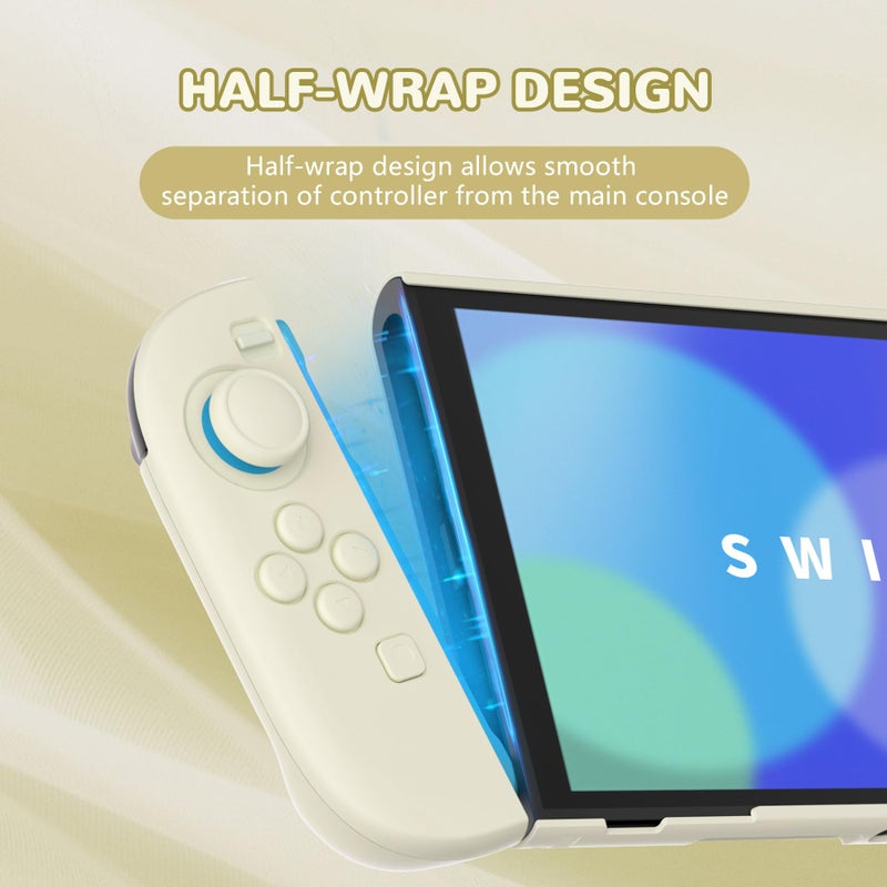 PlayVital Hard Case for Nintendo Switch 2 with Extra Stand & Thumb Grip Caps | Split Design, Dockable Protective Full-Body Shell Cover for Nintendo Switch 2 | Solid Color Series, Heaven Blue - Image 3