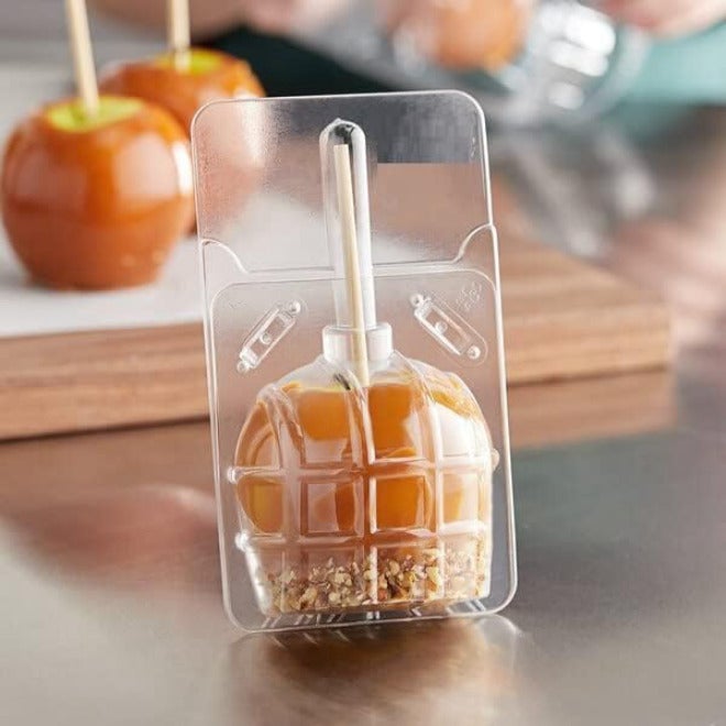 Oasis Supply Apple Candy Containers - 20 Paper Candy Apple Sticks + 20 Candy Apple Bubble Containers – Supplies for Candy Packaging - Image 1