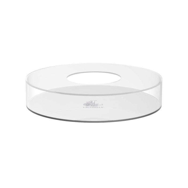 Lacupella Acrylic Fillable Cake Pillar Stand Raiser and Enhancer Display Wedding Centerpiece  Decoration with Flowers LED Donuts Sand Water and More 8 in Diameter 2 in High