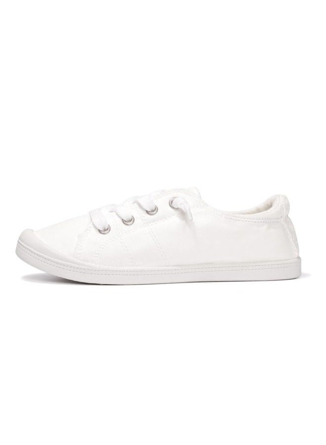Vanessa Womens Slip On Shoes, Comfort Canvas Sneakers with Low Top, Casual Fashion Shoes for Women Walking with Non Slip Rubber Outsole, White, 7 - Image 2