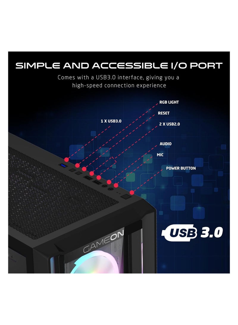 Intel BUDGET GAMING/WORKSTATION LIQUID COOLED TOWER PC: CORE I7 9700F Processor | RTX 4060 8GB GRAPHICS | 16GB RAM | 1TB NVME/SATA SSD | Windows 10  - Image 4