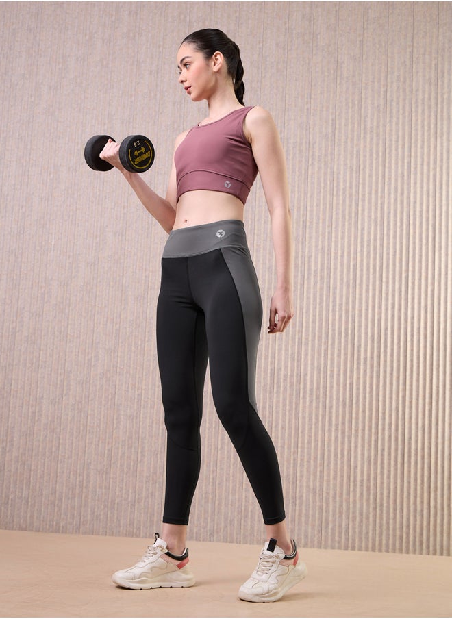 Technosport Women Color Block 4-Way Stretch Leggings  - Image 1