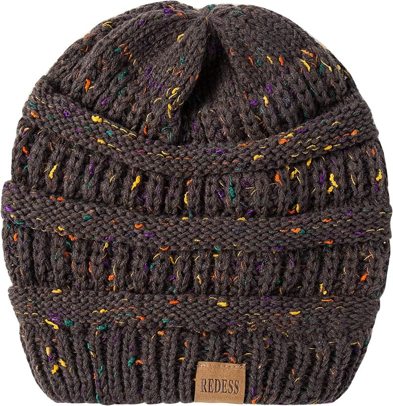 REDESS Slouchy Beanie Hat for Men and Women Winter Warm Chunky Soft Oversized Cable Knit Cap - Image 4