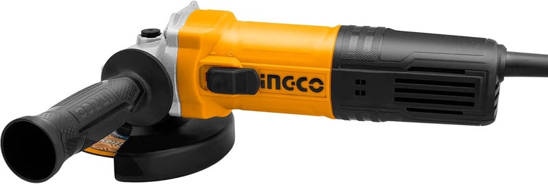 INGCO 750W 115 Mm Angle Grinder With Auxillary Handle And Side Switch, Yellow - Image 3