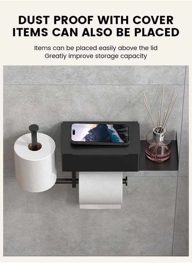 Generic - Bathroom toilet stainless steel tissue box, tissue holder, wall mounted toilet paper, non perforated toilet paper, household roll paper holder - Image 1