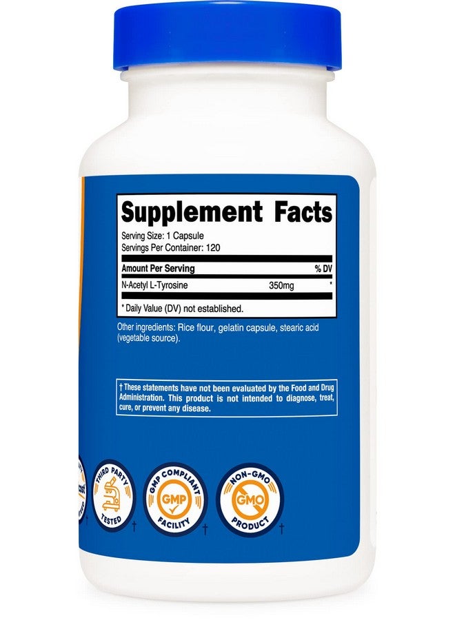 Nutricost Nacetyl Ltyrosine (Nalt) 350Mg 120 Capsules Gluten Free Nongmo  - Image 5